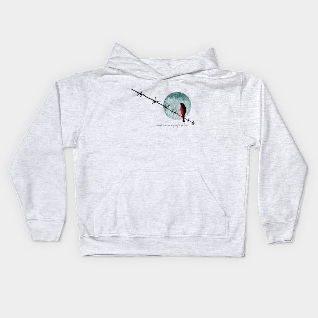 Bird On A Wire (ii) Kids Hoodie by The Blue Box